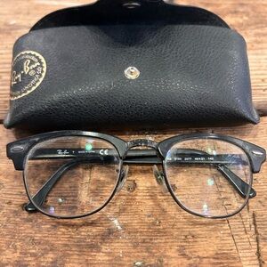 Ray-Ban RB5154 2077 Clubmaster Shiny Black / Gunmetal Eyeglasses